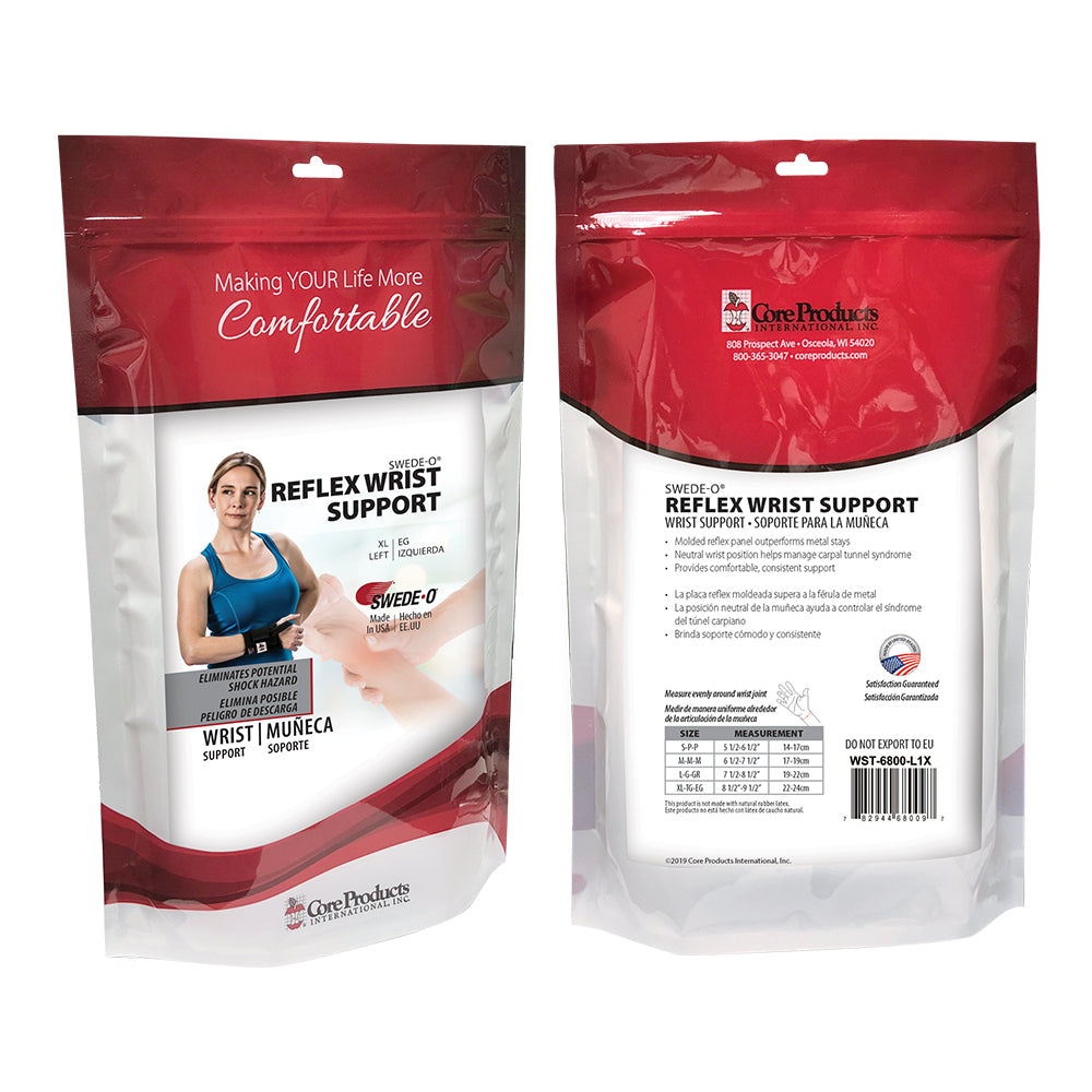Core Products Swede-O Reflex Wrist Support, Left, Small (WST-6800-L-SML)