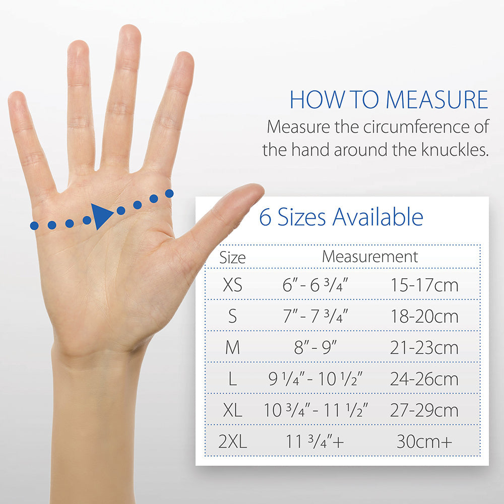 Core Products Swede-O Thermal Arthritis Gloves Size Chart