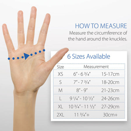 Core Products Swede-O Thermal Carpal Tunnel Glove Size Chart