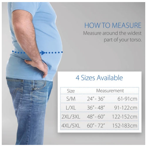 Core Products Abdominal Binder Support Size Chart