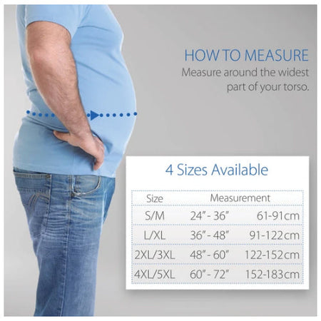 Core Products Abdominal Binder Support Size Chart