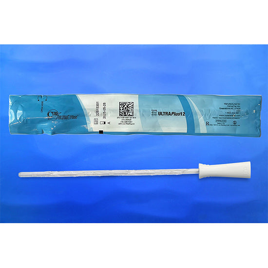 Cure Ultra Plus Intermittent Catheter Female, Straight Tip, 12Fr (ULTRAPLUS12)