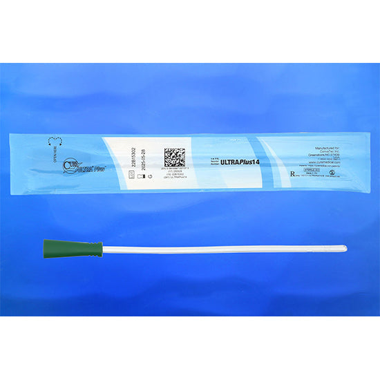 Cure Ultra Plus Intermittent Catheter Female, Straight Tip, 14Fr (ULTRAPLUS14)