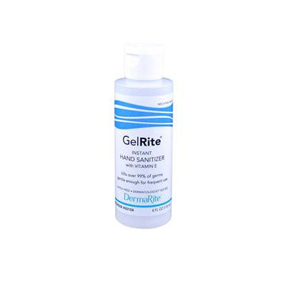 Derma-Rite Gelright Hand Sanitizer, 4oz Bottle (104)