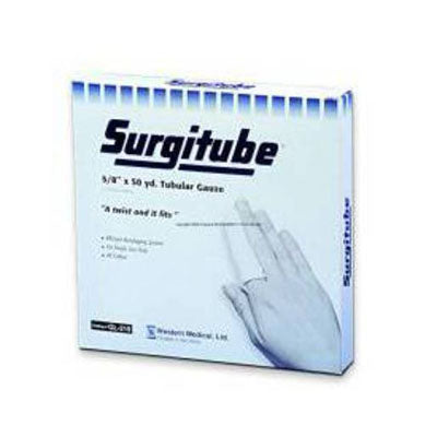 Derma Sciences Surgitube Tubular Gauze Bandage for Small Fingers, Toes, Size 1, 5/8" x 10 yds, White (GL-110W)