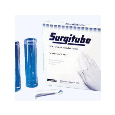 Derma Sciences Surgitube Tubular Gauze Bandage for Adult Legs, Thighs, Head, Size 5, 3-5/8" x 50 yds, White (GL-223)