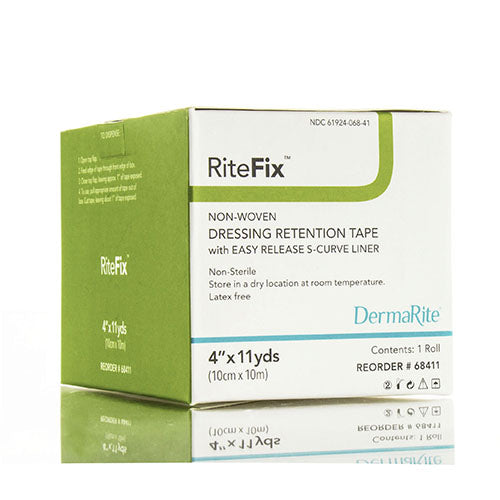 DermaRite RiteFix Non-Woven Dressing Retention Tape, 4" x 11yds (68411)