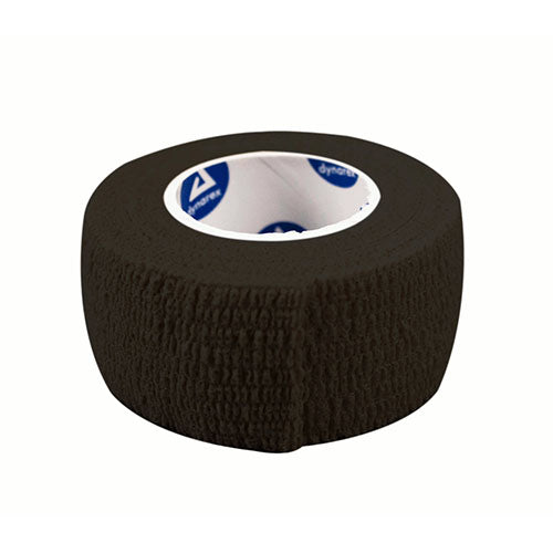 Dynarex Sensi-Wrap Self-Adherent Compression Bandage, 1" x 5yd Roll, Black (3211)