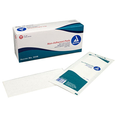 Dynarex Non-Adherent Pad, 3" x 8", Large (3438)