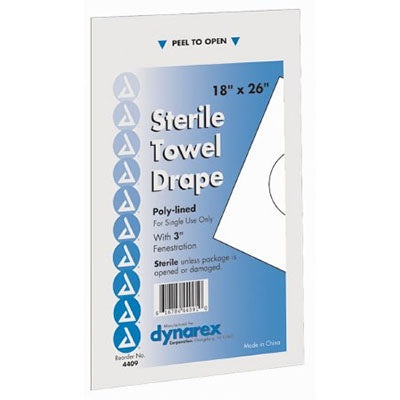 Dynarex Disposable Towel Drapes Fenestrated (4409)