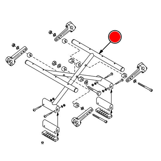Replacement Crossbrace Link, for Everest & Jennings Traveler L4, 20" x 16" (907632D3)