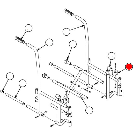 Replacement Seat Rail, Detachable Arm, for Everest & Jennings Traveler SE (90763403)