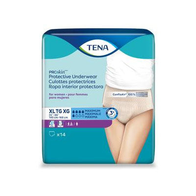 Essity TENA Proskin Maximum Absorbency Underwear for Women, X-Large (73040)