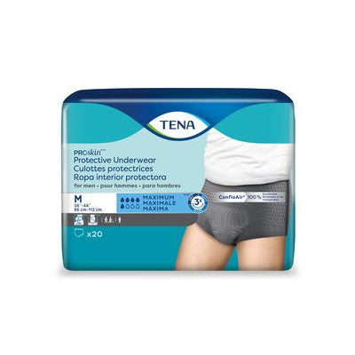 Essity TENA Proskin Maximum Absorbency Underwear for Men, Small/Medium (73520)