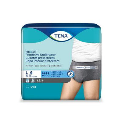 Essity TENA Proskin Maximum Absorbency Underwear for Men, Large (73530)