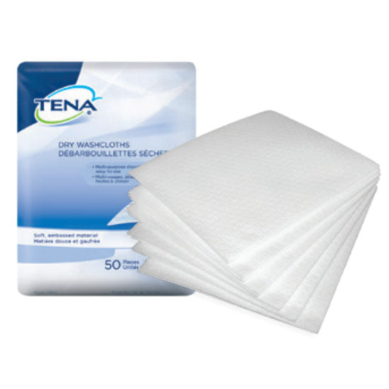 Essity TENA Dry Washcloths, 10.25" x 13" (74499)