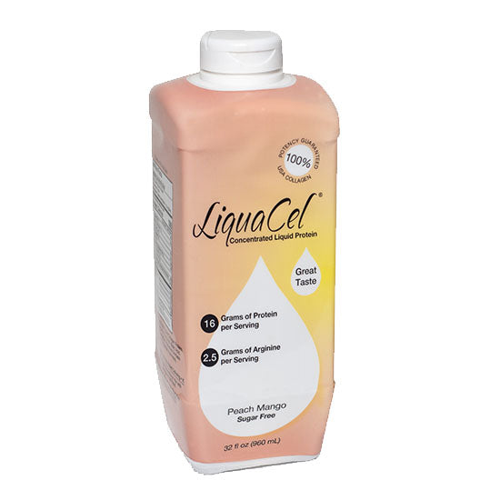 Global Health LiquaCel Liquid Protein, Peach Mango, 32 oz Bottle (GH87)
