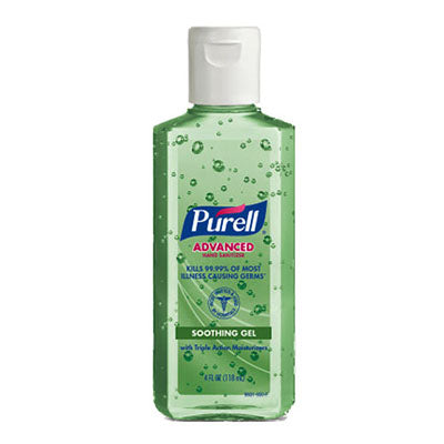 Gojo Purell Advanced Instant Hand Sanitizer, with Aloe Gel, Portable Flip Cap Bottle (9631-24)