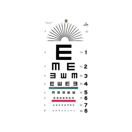 Grafco Illiterate/Tumbling E Hanging Eye Chart, 20' Distance (1241)