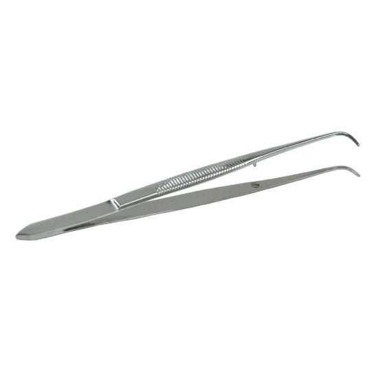 Grafco Eye Dressing Forceps, Full Curved, Serrated, 4" (2764)