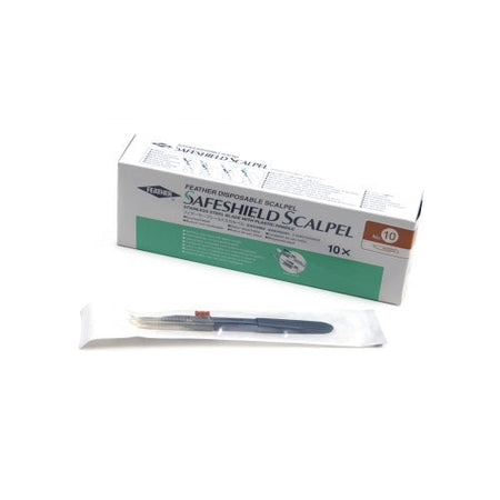 Feather Safeshield Disposable Sterile Scalpel, #10 (2980#10)