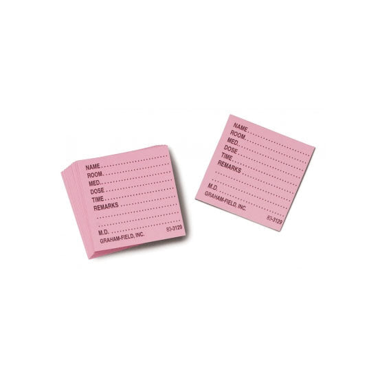 Grafco Medicine Dispenser Tray Cards, Pink (3129 P)