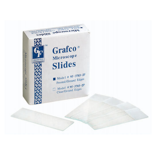 Grafco Microscope Slides, Clear, 3" x 1" (3703-2P)