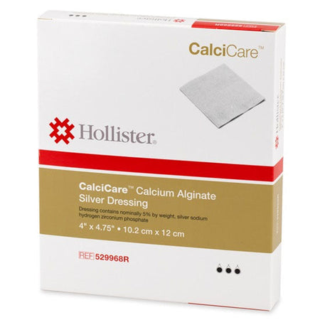 Hollister CalciCare Calcium Alginate Dressing, Silver, 4" x 4.75" (529968R), 10/EA