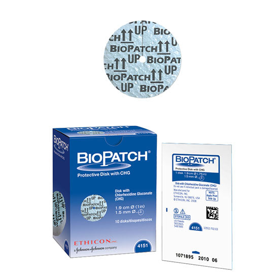 J&J BIOPATCH Protective Disk with CHG, 3/4" (ET 4151)
