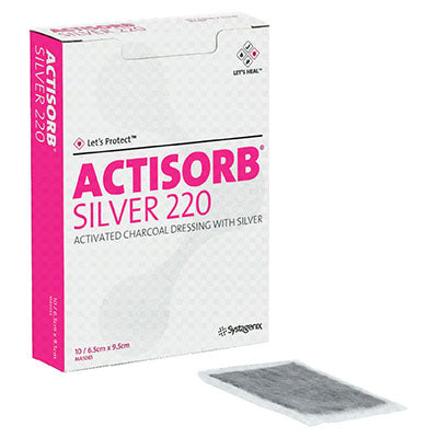 KCI ACTISORB Silver Antimicrobial Dressing 2-1/2" x 3-3/4" (650220)