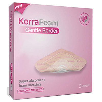 KCI KerraFoam Gentle Border Foam Dressing 4" x 8" (CWL1012)