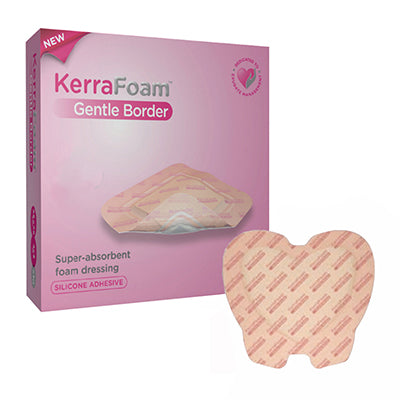 KCI KerraFoam Gentle Border Foam Dressing Large Sacrum (CWL1040)