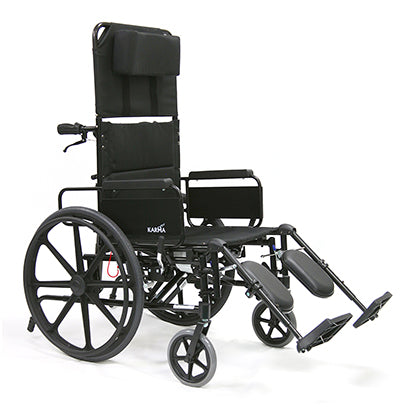 Karman KM5000 22" Lightweight Reclining Wheelchair w/Removable Desk Armrest