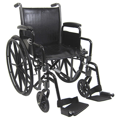 Karman KN-700T 16" Height Adujustable Seat, Steel Wheelchair w/Removable Armrest