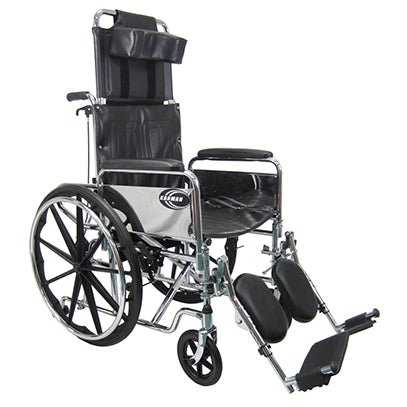 Karman 18" Reclining Wheelchair w/Removable Armrest and Elevating Legrest