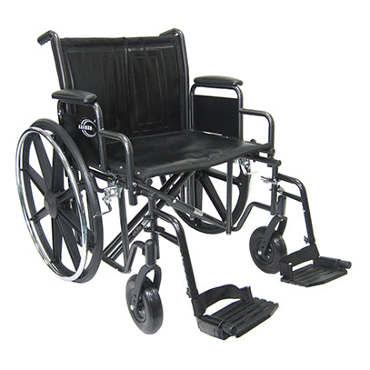 Karman KN-926 26" Heavy Duty Wheelchair w/Removable Armrest and Adjustable Seat Height