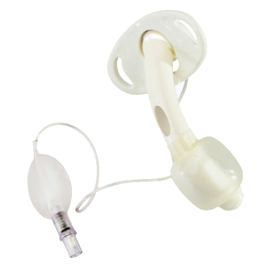 Kendall Shiley Tracheostomy Tube, Cuffed with Inner Cannula, Fenestrated, Size 4 (4FEN)