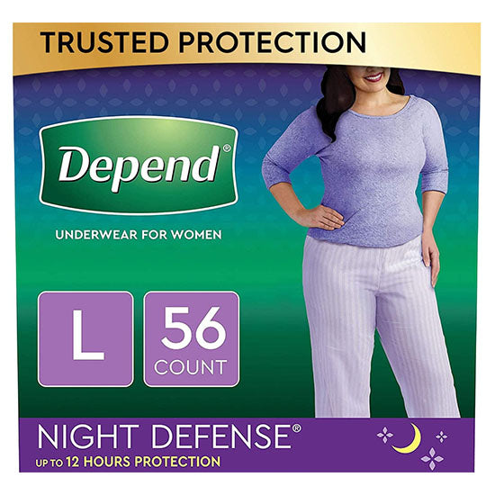 Kimberly Clark Night Defense Underwear for Women, Overnight, Large, Blush (51702)