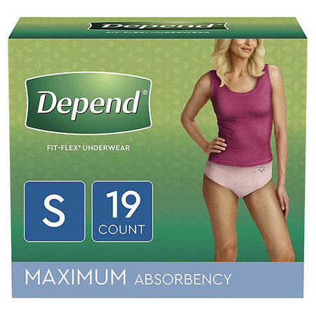 Kimberly Clark FIT-FLEX Underwear for Women, Maximum Absorbency, Small, Blush (53741)