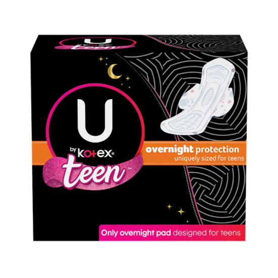 Kimberly Clark Teen Ultra-Thin Pads with Wings, Overnight Protection (51753)