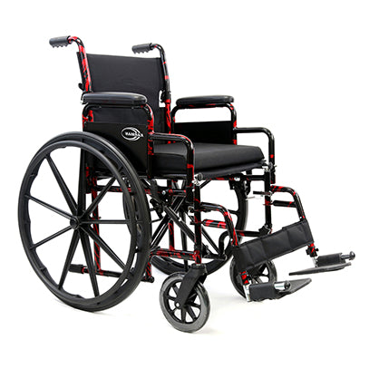 Karman LT-770Q 18" Lightweight Wheelchair Red Streak