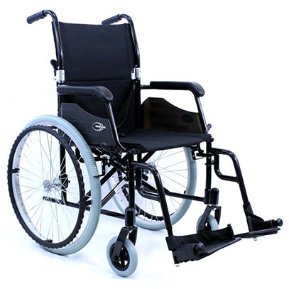 Karman LT-980 18" Ultra Lightweight Wheelchair w/Swing Away Footrest in Black