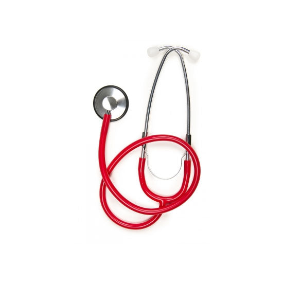 Labtron Lightweight Single Head Stethoscope, Disposable, Red (300DLX-R)