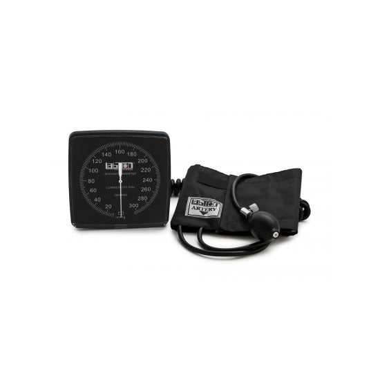 Labtron Wallmax Aneroid Sphygmomanometer, Adult, Black Cuff and Faceplate (V222B)