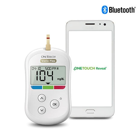 Lifescan OneTouch Verio Flex Blood Glucose Monitoring System with OneTouch Delica Plus (24044)