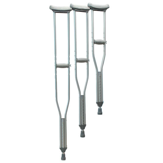 Lumex Universal Aluminum Crutches, Latex-Free, Adult, Aluminum (3610LF-8)