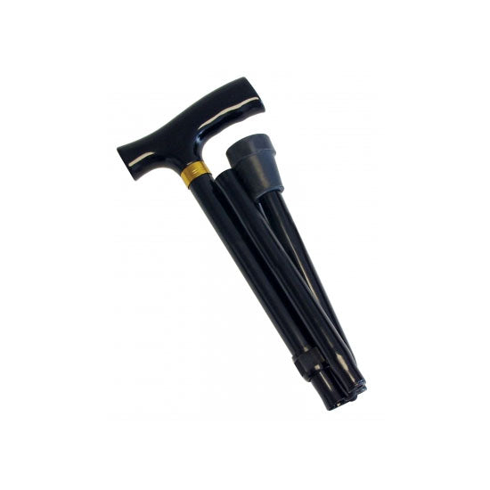 Lumex Folding Cane - Standard Grip, Black/Black (5950A-4)