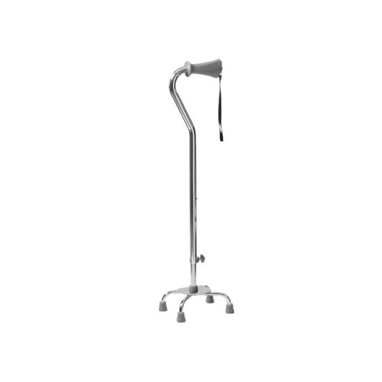 Lumex Silver Collection Quad Cane, Aluminum, Small Base (6121A-1)