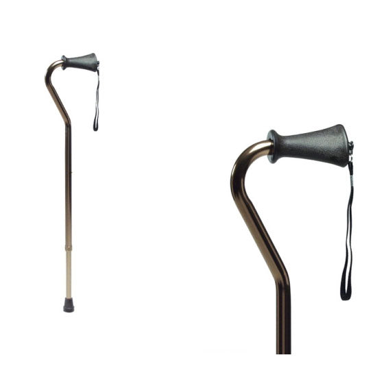 Lumex Aluminum Adjustable Offset Cane, Ortho-Ease, Bronze (6328)
