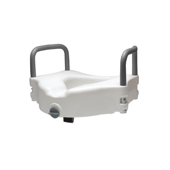 Lumex Locking Raised Toilet Seat w/Removable Arms In Retail Packaging (6487RA)